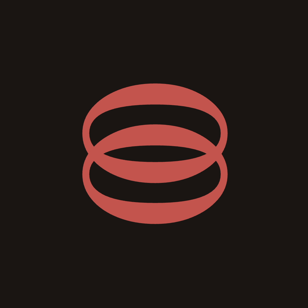 loop monogram in paper on espresso ground